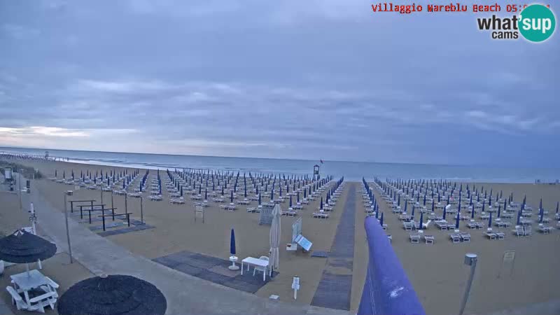 Der Strand Villaggio Mare Blu webcam Bibione Pineda – Italien