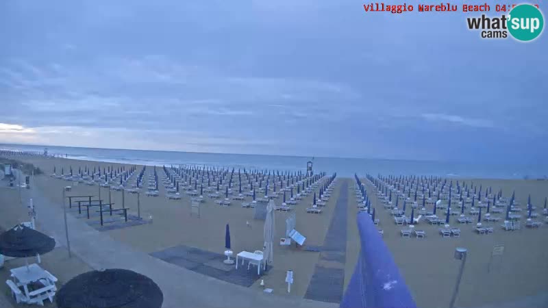 Webcam en direct de la plage Villaggio Mare Blu Bibione Pineda – Italie