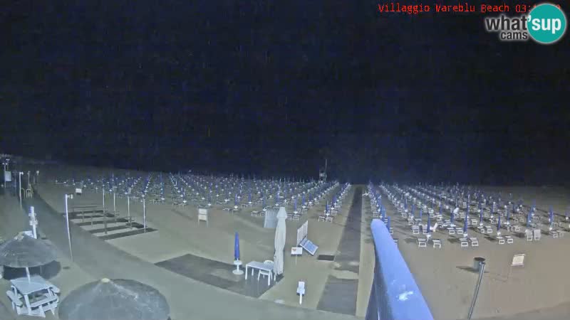 Spletna kamera na plaži v živo Villaggio Mare Blu Bibione Pineda – Italija