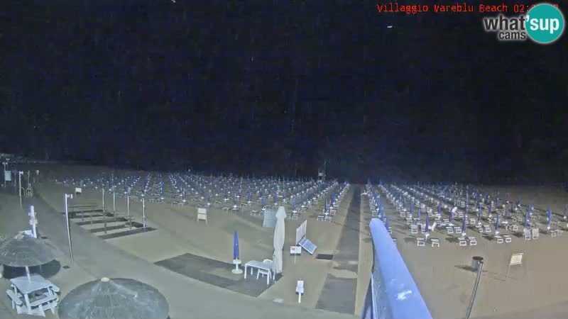 Spletna kamera na plaži v živo Villaggio Mare Blu Bibione Pineda – Italija
