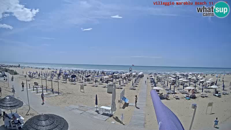 Web kamera uživo na plaži Villaggio Mare Blu Bibione Pineda – Italija