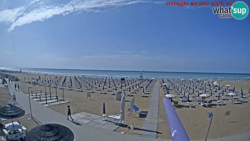 Playa webcam en vivo Villaggio Mare Blu Bibione Pineda – Italia
