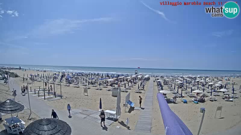 Playa webcam en vivo Villaggio Mare Blu Bibione Pineda – Italia