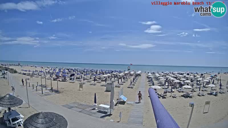 Web kamera uživo na plaži Villaggio Mare Blu Bibione Pineda – Italija