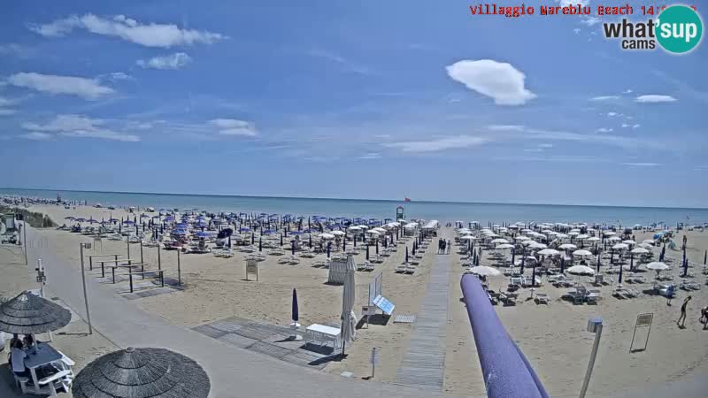 Web kamera uživo na plaži Villaggio Mare Blu Bibione Pineda – Italija