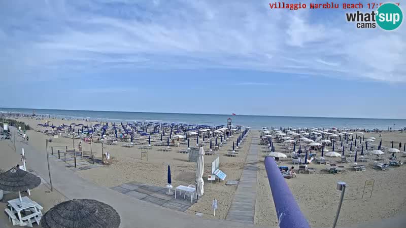 The beach Livecam Villaggio Mare Blu Bibione Pineda – Italy