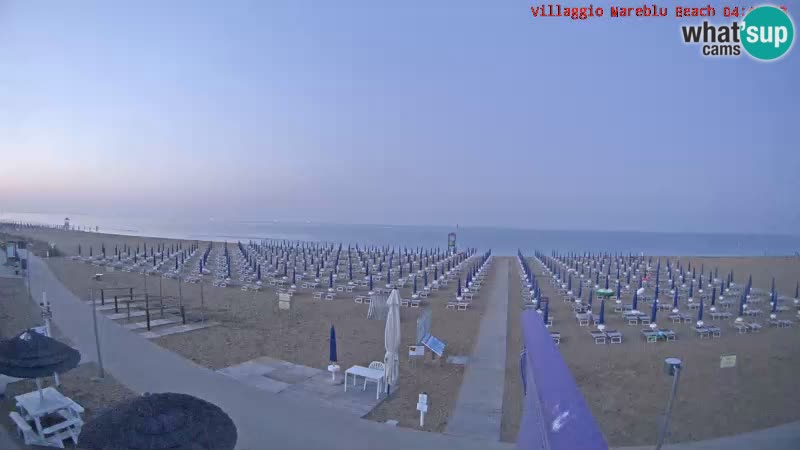 Webcam en direct de la plage Villaggio Mare Blu Bibione Pineda – Italie