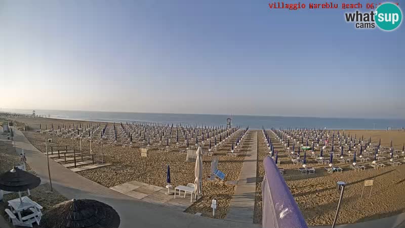 The beach Livecam Villaggio Mare Blu Bibione Pineda – Italy