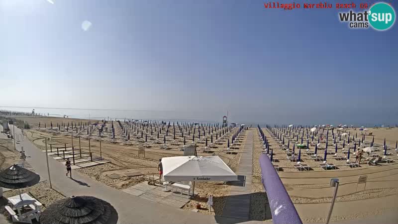 Playa webcam en vivo Villaggio Mare Blu Bibione Pineda – Italia