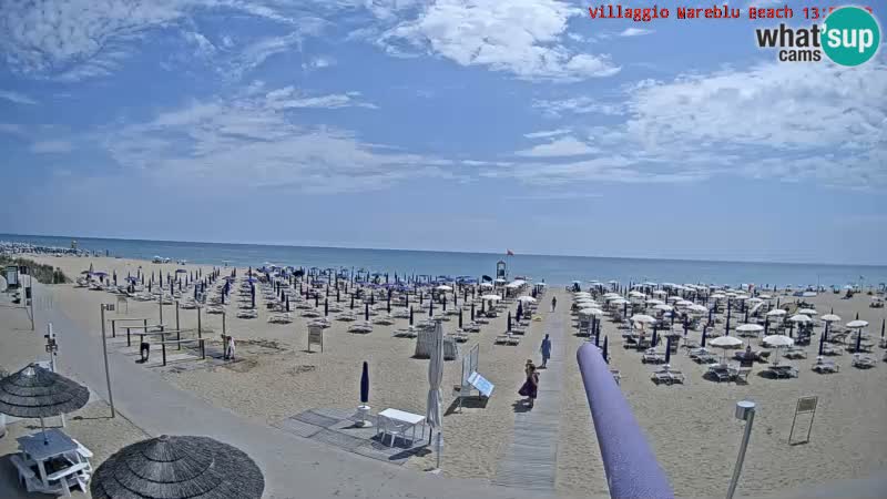 The beach Livecam Villaggio Mare Blu Bibione Pineda – Italy