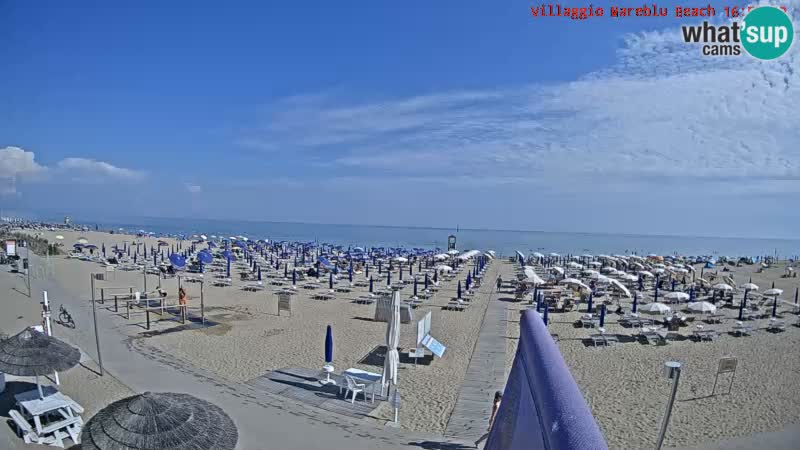 Web kamera uživo na plaži Villaggio Mare Blu Bibione Pineda – Italija