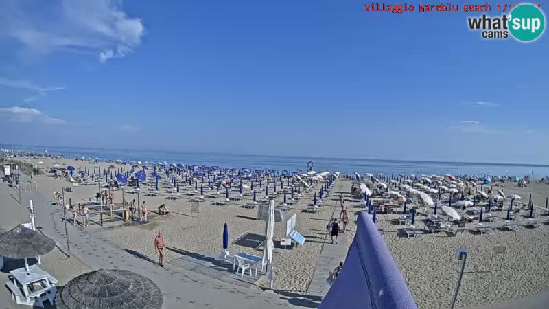 Webcam en direct de la plage Villaggio Mare Blu Bibione Pineda – Italie