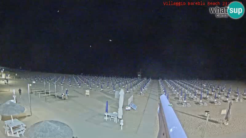 Spletna kamera na plaži v živo Villaggio Mare Blu Bibione Pineda – Italija