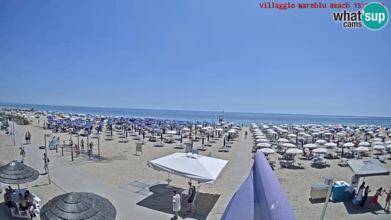The beach Livecam Villaggio Mare Blu Bibione Pineda – Italy