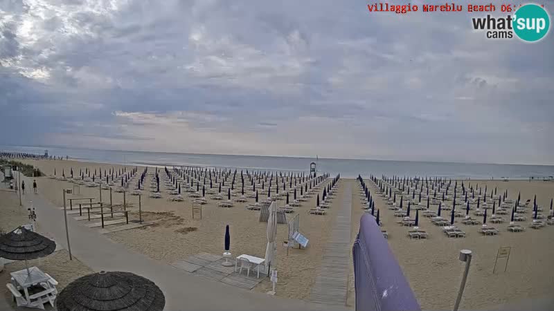 Web kamera uživo na plaži Villaggio Mare Blu Bibione Pineda – Italija