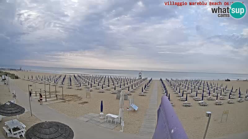 Playa webcam en vivo Villaggio Mare Blu Bibione Pineda – Italia