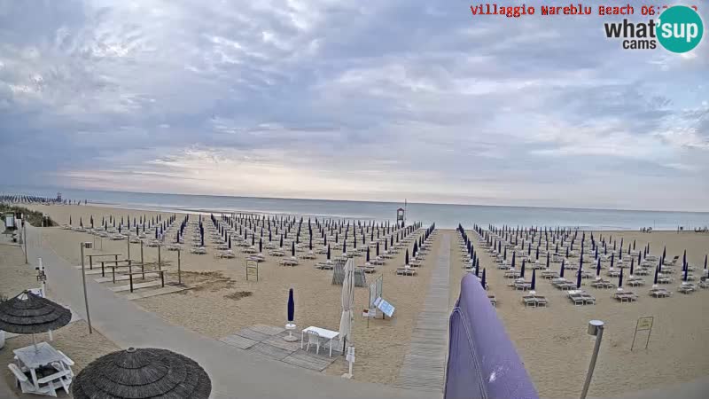Der Strand Villaggio Mare Blu webcam Bibione Pineda – Italien
