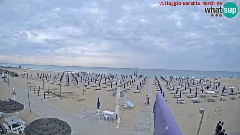 The beach Livecam Villaggio Mare Blu Bibione Pineda – Italy