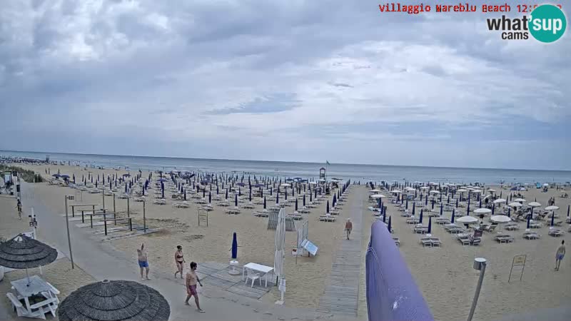 Web kamera uživo na plaži Villaggio Mare Blu Bibione Pineda – Italija