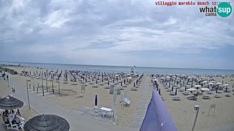 Playa webcam en vivo Villaggio Mare Blu Bibione Pineda – Italia