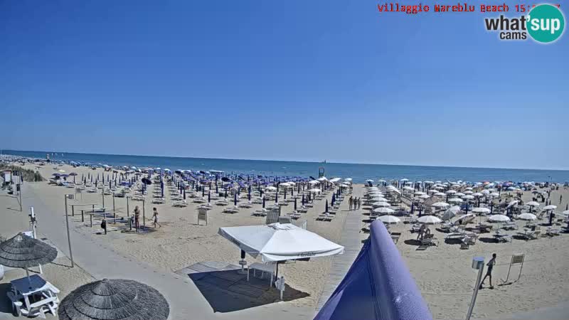 Webcam en direct de la plage Villaggio Mare Blu Bibione Pineda – Italie