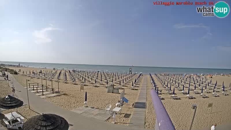 Spiaggia Webcam Villaggio Mare Blu Bibione Pineda