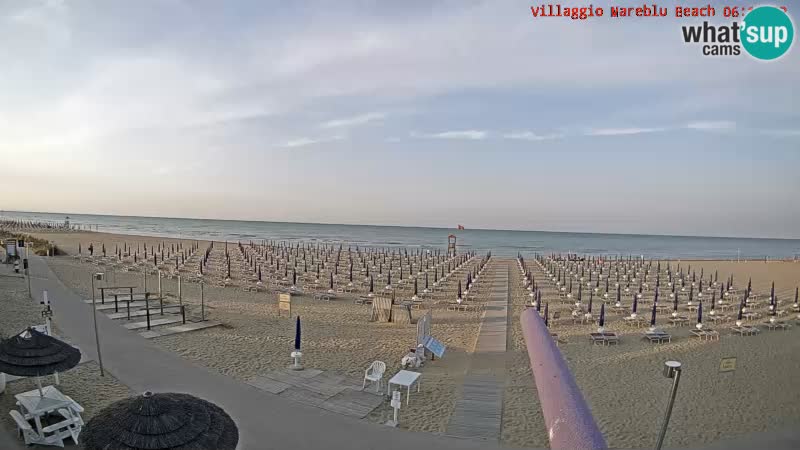 Playa webcam en vivo Villaggio Mare Blu Bibione Pineda – Italia
