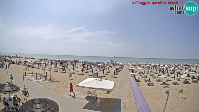 Spiaggia Webcam Villaggio Mare Blu Bibione Pineda