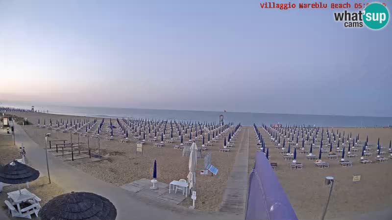 Webcam en direct de la plage Villaggio Mare Blu Bibione Pineda – Italie