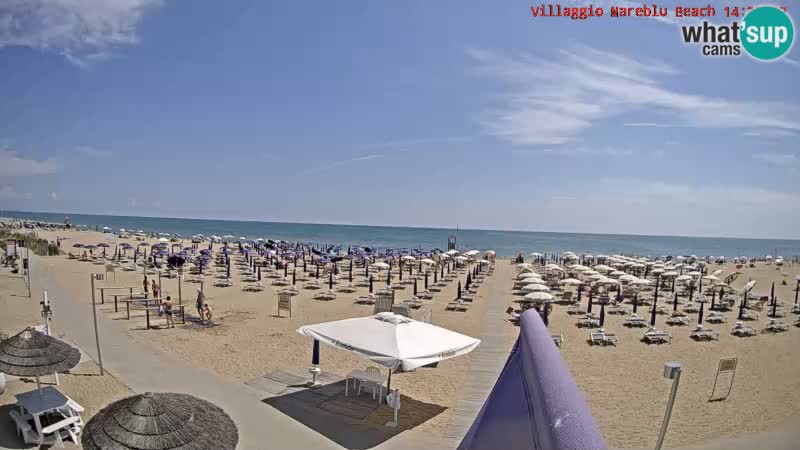 Spiaggia Webcam Villaggio Mare Blu Bibione Pineda