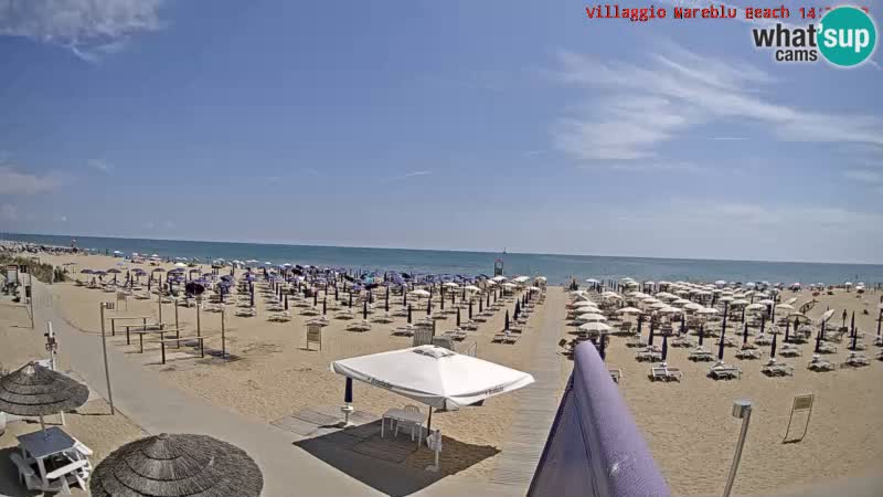 The beach Livecam Villaggio Mare Blu Bibione Pineda – Italy