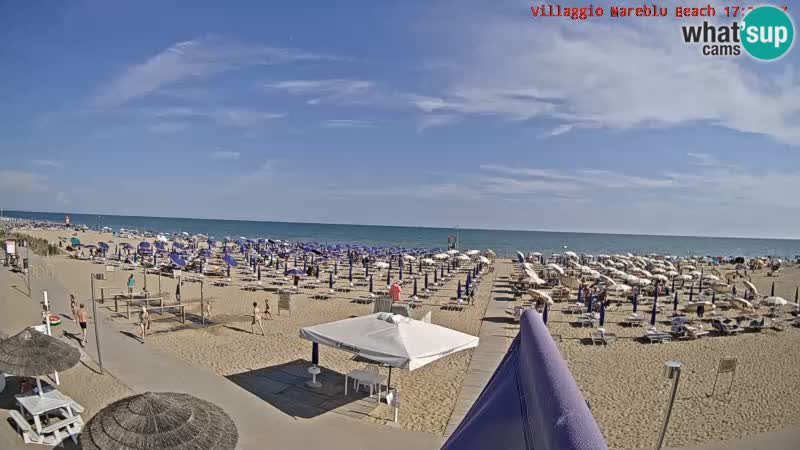 Webcam en direct de la plage Villaggio Mare Blu Bibione Pineda – Italie