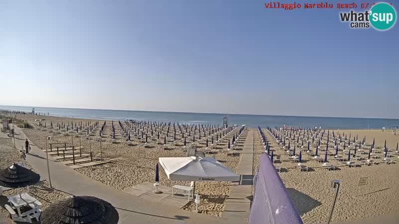 The beach Livecam Villaggio Mare Blu Bibione Pineda – Italy