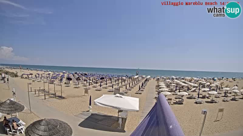 Web kamera uživo na plaži Villaggio Mare Blu Bibione Pineda – Italija