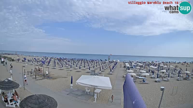 Spiaggia Webcam Villaggio Mare Blu Bibione Pineda