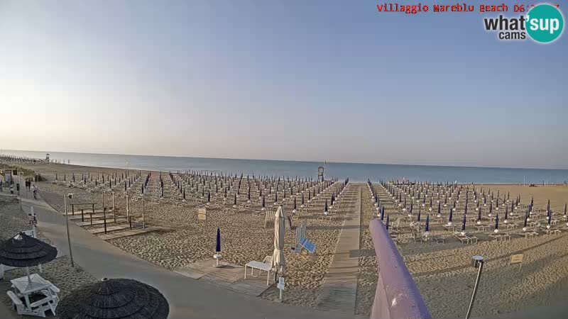 Webcam en direct de la plage Villaggio Mare Blu Bibione Pineda – Italie