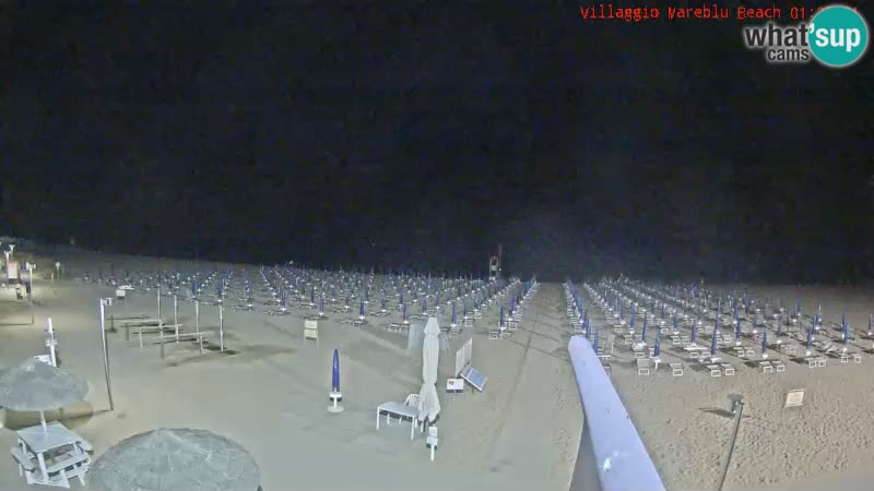 Spletna kamera na plaži v živo Villaggio Mare Blu Bibione Pineda – Italija