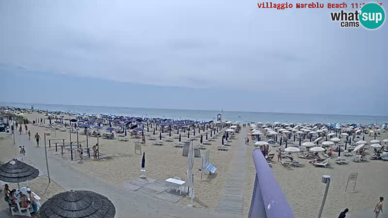 Playa webcam en vivo Villaggio Mare Blu Bibione Pineda – Italia
