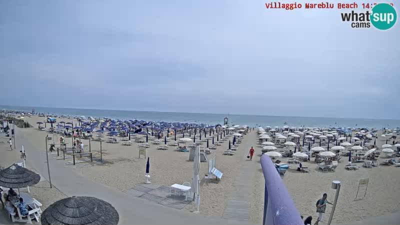 Spiaggia Webcam Villaggio Mare Blu Bibione Pineda