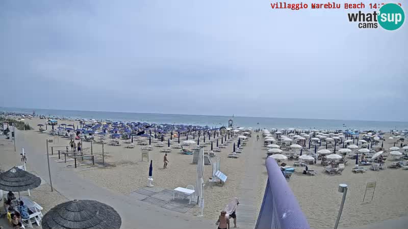 Webcam en direct de la plage Villaggio Mare Blu Bibione Pineda – Italie