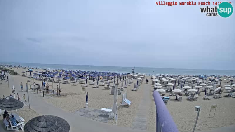 Playa webcam en vivo Villaggio Mare Blu Bibione Pineda – Italia