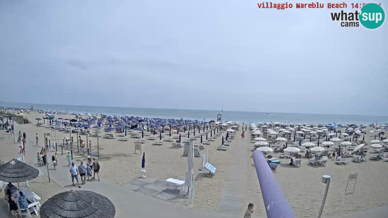 Playa webcam en vivo Villaggio Mare Blu Bibione Pineda – Italia