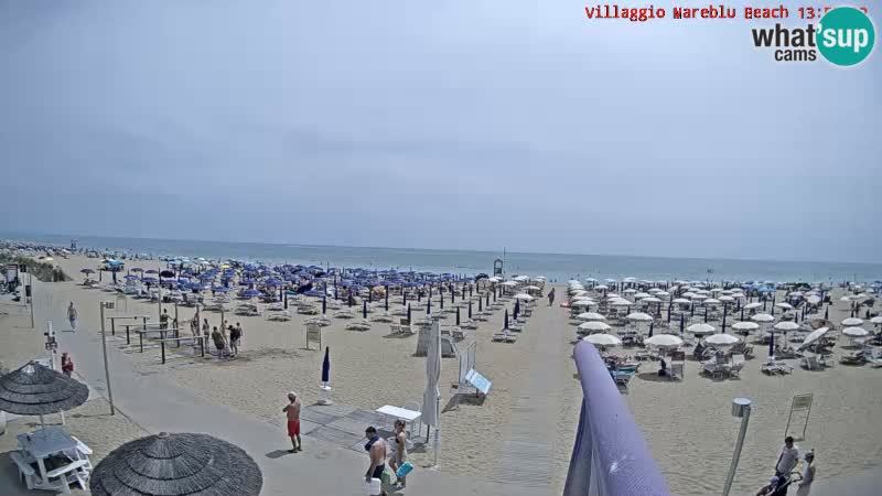 Playa webcam en vivo Villaggio Mare Blu Bibione Pineda – Italia