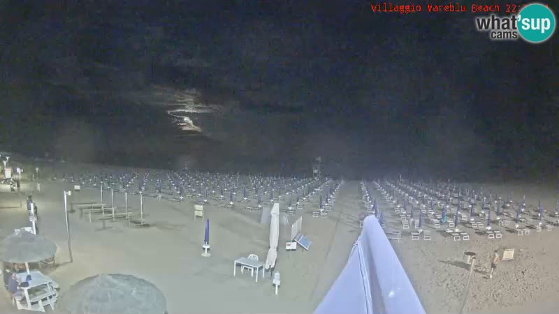Spletna kamera na plaži v živo Villaggio Mare Blu Bibione Pineda – Italija