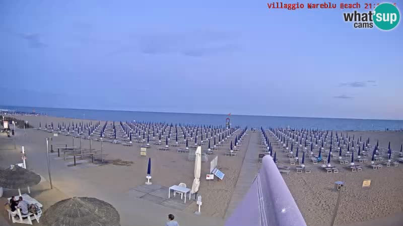 Web kamera uživo na plaži Villaggio Mare Blu Bibione Pineda – Italija