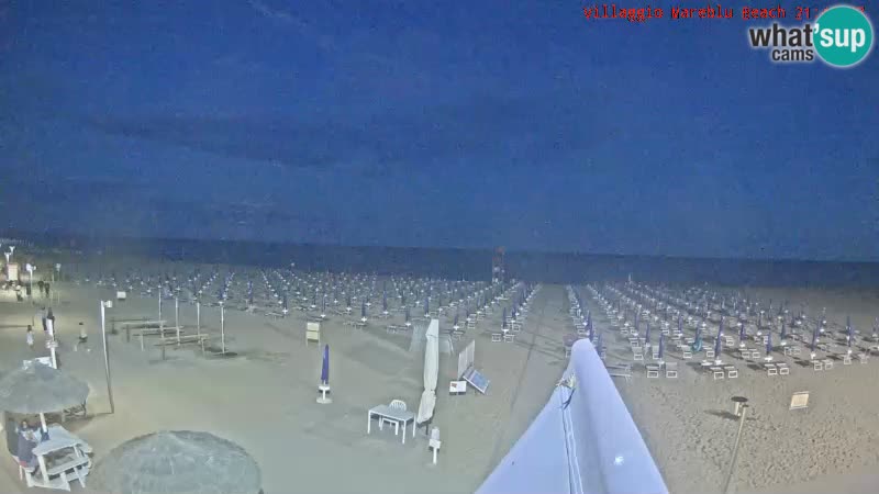 Playa webcam en vivo Villaggio Mare Blu Bibione Pineda – Italia
