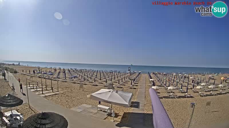 Web kamera uživo na plaži Villaggio Mare Blu Bibione Pineda – Italija