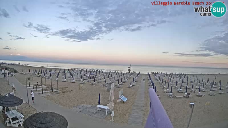 Webcam en direct de la plage Villaggio Mare Blu Bibione Pineda – Italie