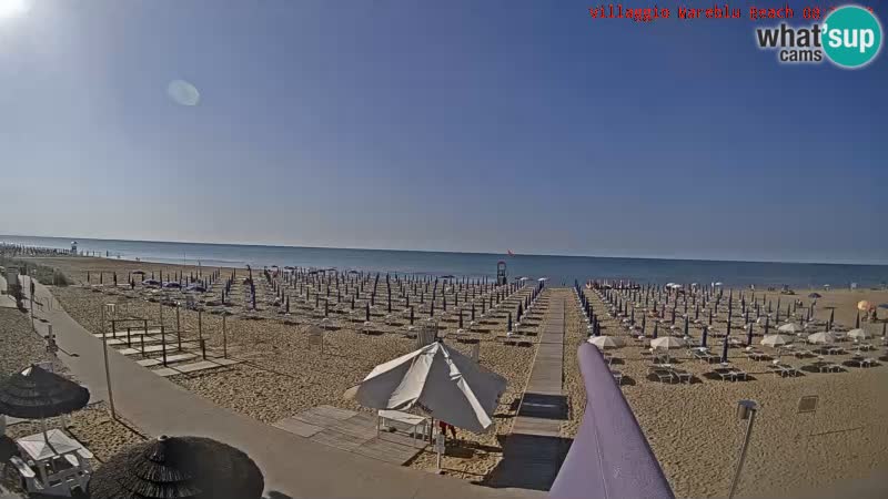 Playa webcam en vivo Villaggio Mare Blu Bibione Pineda – Italia