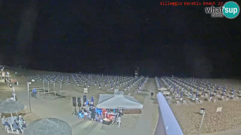 Spletna kamera na plaži v živo Villaggio Mare Blu Bibione Pineda – Italija
